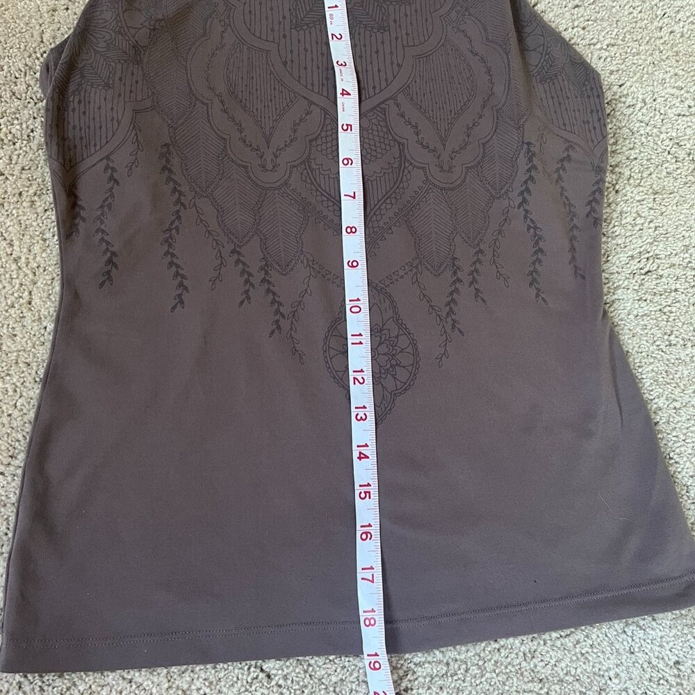 Prana Patterned Sleeveless Tank Top in Tan Size L - Picture 5 of 5